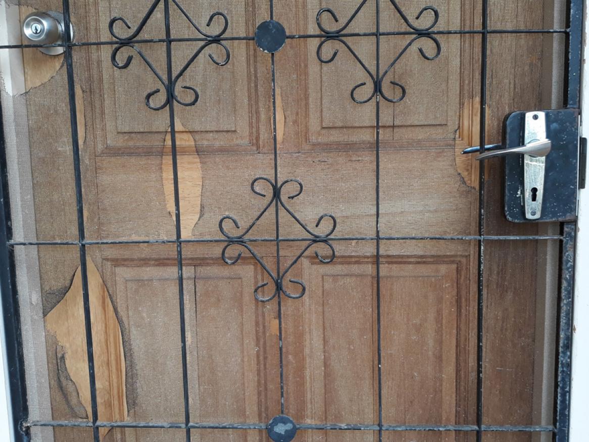 Front door of a rental property 