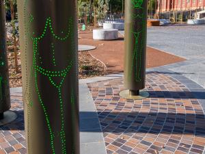 Close up of Kaurna poles