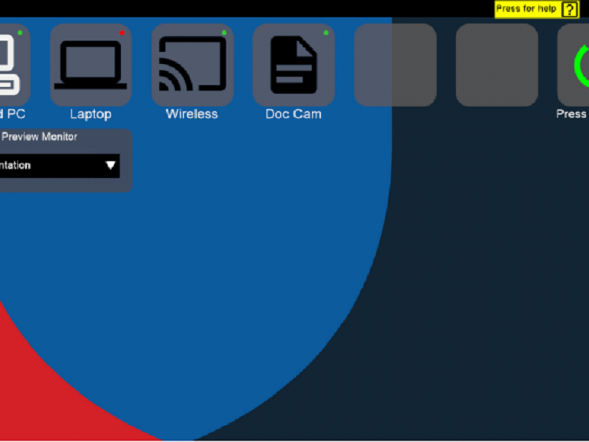 AV Touch Panel - Basic Teaching Space Layout